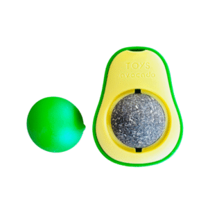 Juguete en forma de palta con catnip, ideal para estimular y relajar a tu gato de forma divertida.
