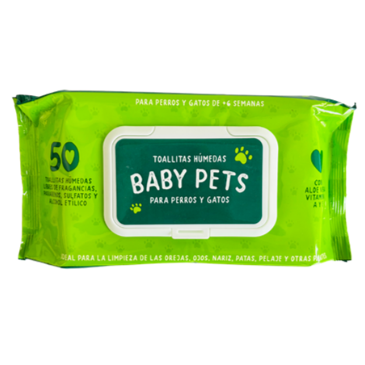 Toallitas húmedas suaves y hipoalergénicas, ideales para la limpieza diaria de gatos y perros. Sin alcohol y aptas para pieles sensibles, mantienen a tu mascota limpia, fresca y con buen aroma. Perfectas para limpiar patas, pelaje, hocico y zona íntima. ¡Higiene práctica y segura en todo momento!